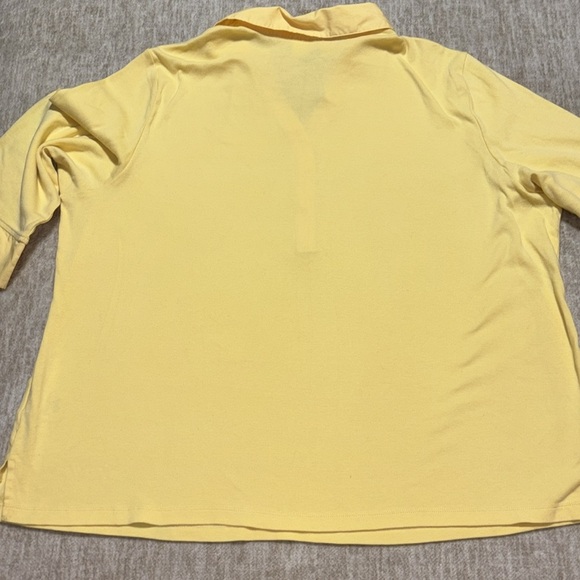 3X Yellow top Karen Scott Yellow Spring summer top 3/4 sleeve - Picture 6 of 6